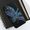 Blue Dragonfly On Black Art Case Mate Tough Phone Cases