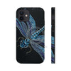 Blue Dragonfly On Black Art Case Mate Tough Phone Cases Iphone 12
