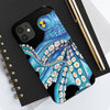 Blue Kraken Octopus On Black Exotic Case Mate Tough Phone Cases