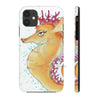 Cute Seahorse Lady Magenta Orange Teal Splash Ink Art Case Mate Tough Phone Cases Iphone 11