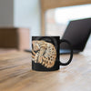 Cute Sleeping Bengal Cat Kitten Black Mug 11Oz Mug