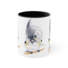 Cute Titmouse Bird On White Art Accent Coffee Mug 11Oz Black /