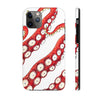 Red White Kraken Octopus Tentacles Ink Case Mate Tough Phone Cases