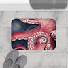 Dark Red Octopus Tentacles Bath Mat Home Decor