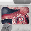 Dark Red Octopus Tentacles Bath Mat Home Decor