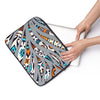 Funky Grey Doodle Ink Laptop Sleeve