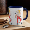 Funky Pin Up Costume Lady Ink Art Accent Coffee Mug 11Oz