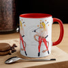 Funky Pin Up Costume Lady Ink Art Accent Coffee Mug 11Oz