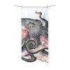 Grey Salmon Pink Octopus Kraken Tentacles Ink Polycotton Towel 36 × 72 Home Decor