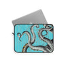 Grey Tentacles Kraken Teal Rustic Ink Art Laptop Sleeve