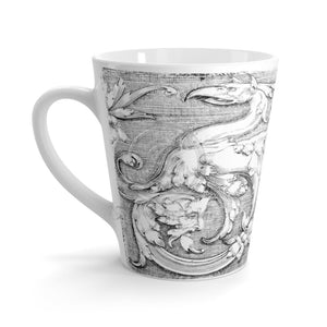 Griffin Vintage Etching White Latte Mug 12Oz Mug
