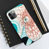 Octopus Ink Orange Teal Case Mate Tough Phone