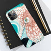 Octopus Ink Orange Teal Case Mate Tough Phone