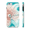 Octopus Orange Teal Map Ink Case Mate Tough Phone Iphone 6/6S Plus