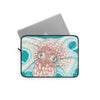 Octopus Orange Teal Map Ink Laptop Sleeve