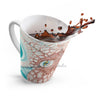 Octopus Orange Teal Map Ink Latte Mug Mug