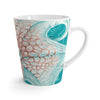 Octopus Orange Teal Map Ink Latte Mug Mug