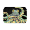 Octopus Tentacles Green On Black Bath Mat 24 × 17 Home Decor