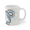 Octopus Tentacles Yellow Blue Ink Art Mug 11Oz