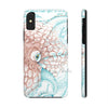 Octopus White Teal Map Ink Case Mate Tough Phone Iphone X