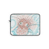 Octopus White Teal Map Ink Laptop Sleeve 15