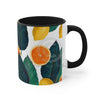 Oranges And Lemons On White Pattern Art Accent Coffee Mug 11Oz