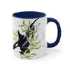 Orca Killer Whale In Kelp Ink Art Accent Coffee Mug 11Oz