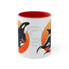 Orca Killer Whale Orange Red Sun Accent Coffee Mug 11Oz /