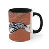 Orca Killer Whale Tribal Ink Orange Accent Coffee Mug 11Oz