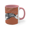 Orca Killer Whale Tribal Ink Orange Accent Coffee Mug 11Oz