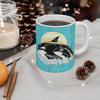 Orca Whales Family Teal Chic Mug 11Oz