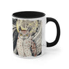 Owl And The Moon Ink On White Art Accent Coffee Mug 11Oz