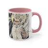 Owl And The Moon Ink On White Art Accent Coffee Mug 11Oz