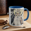 Owl And The Moon Ink On White Art Accent Coffee Mug 11Oz