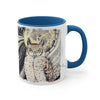 Owl And The Moon Ink On White Art Accent Coffee Mug 11Oz