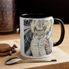 Owl And The Moon Ink On White Art Accent Coffee Mug 11Oz