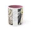 Owl And The Moon Ink On White Art Accent Coffee Mug 11Oz Pink /