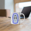 Polar Blue Husky Dog Running Art Mug 11Oz