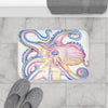 Rainbow Octopus Ink Bath Mat Home Decor