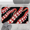 Red Kraken Octopus Tentacles Ink Bath Mat Home Decor