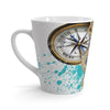 Steel Blue Octopus Teal Splash Compass Latte Mug Mug