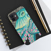 Teal Funky Octopus Ink Case Mate Tough Phone Cases