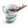 Teal Octopus Tentacles Ink Art Latte Mug Mug