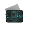 Teal Tentacles Octopus Black Ink Art Laptop Sleeve